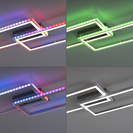 Leuchten Direkt 14635-55 - Ρυθμιζόμενο φωτιστικό οροφής LED RGB FELIX LED/34,5W/230V με τηλεχειριστήριο