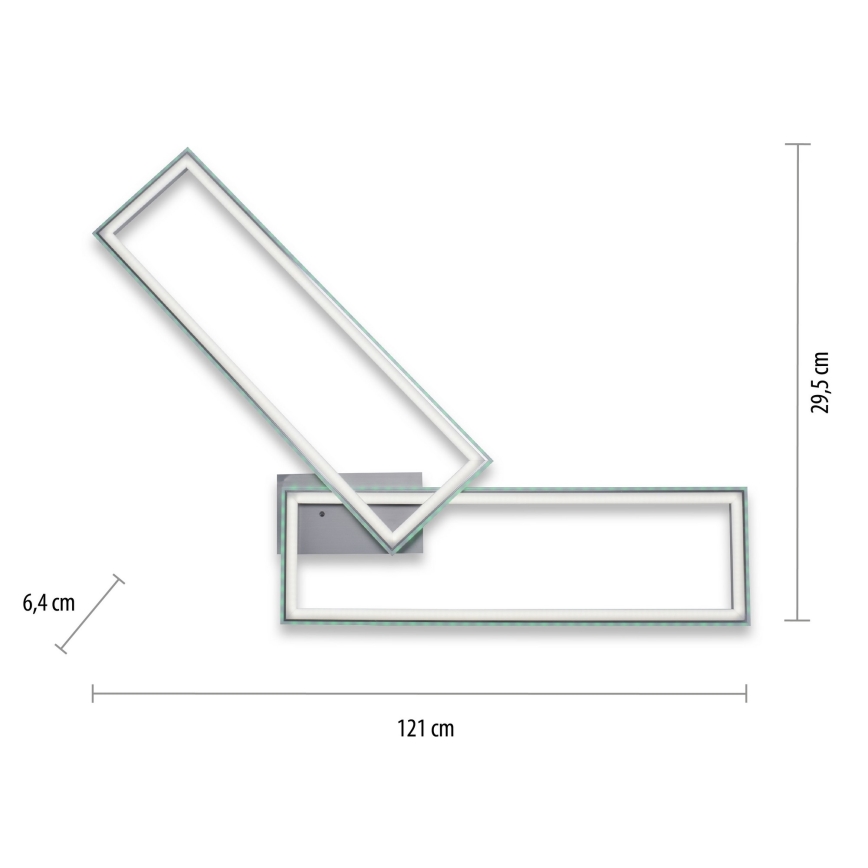 Leuchten Direkt 14635-55 - Ρυθμιζόμενο φωτιστικό οροφής LED RGB FELIX LED/34,5W/230V με τηλεχειριστήριο