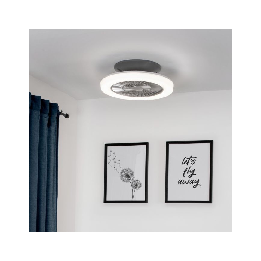 Leuchten Direkt 14645-55 - Φωτιστικό LED με ανεμιστήρα LEONARD LED/27W/230V