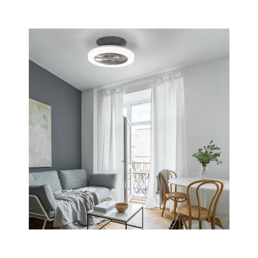 Leuchten Direkt 14645-55 - Φωτιστικό LED με ανεμιστήρα LEONARD LED/27W/230V