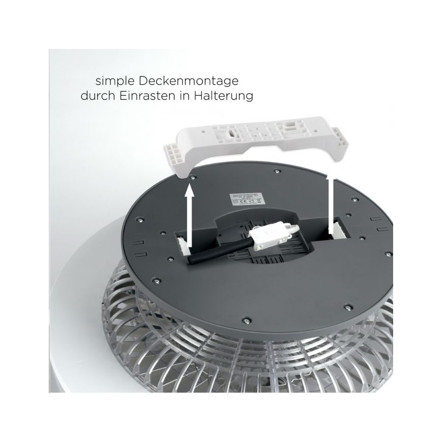 Leuchten Direkt 14645-55 - Φωτιστικό LED με ανεμιστήρα LEONARD LED/27W/230V