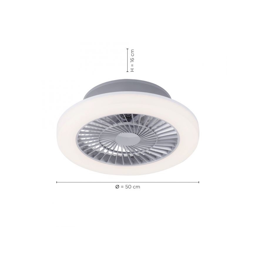 Leuchten Direkt 14645-55 - Φωτιστικό LED με ανεμιστήρα LEONARD LED/27W/230V