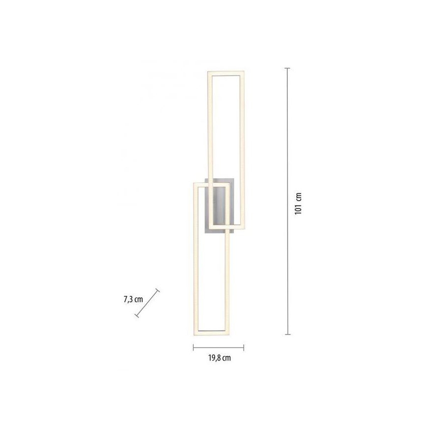 Leuchten Direkt 14691-55 - Πλαφονιέρα οροφής LED ντιμαριζόμενη IVEN 2xLED/18W/230V