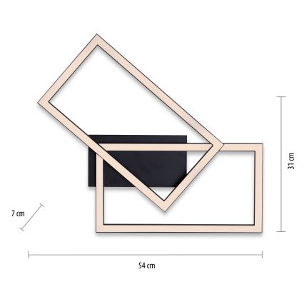 Leuchten Direkt 14692-18 - LED Dimmable φωτιστικό οροφής IVEN LED/36W/230V