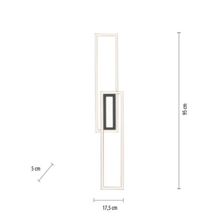 Leuchten Direkt 14696-18 -  LED Dimmable κρεμαστό φωτιστικό οροφής ASMIN LED/45W/230V μαύρο