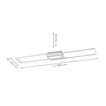 Leuchten Direkt 14711-55 - LED Dimmable φωτιστικό οροφής ASMIN LED/42W/230V 3000-5000K + τηλεχειριστήριο