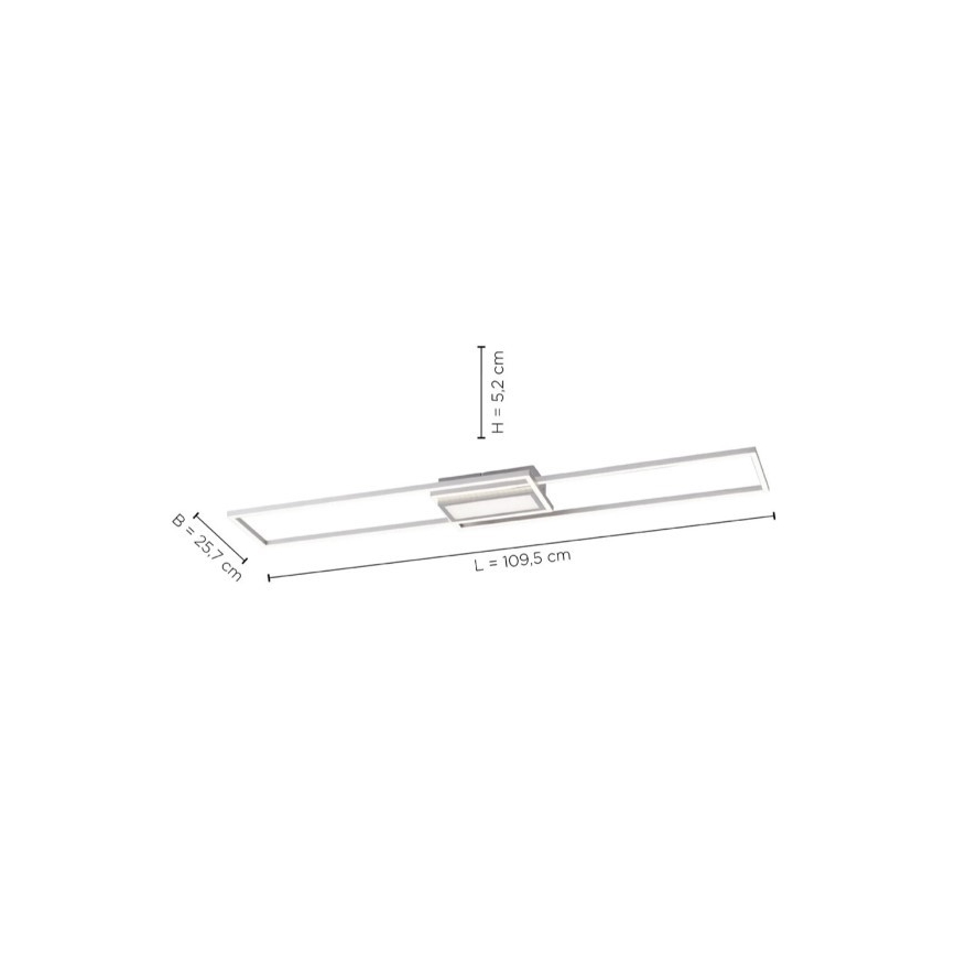 Leuchten Direkt 14711-55 - LED Dimmable φωτιστικό οροφής ASMIN LED/42W/230V 3000-5000K + τηλεχειριστήριο