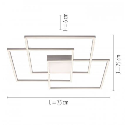 Leuchten Direkt 14713-55 - LED Dimmable πλαφονιέρα οροφής ASMIN LED/45W/230V 3000-5000K + τηλεχειριστήριο