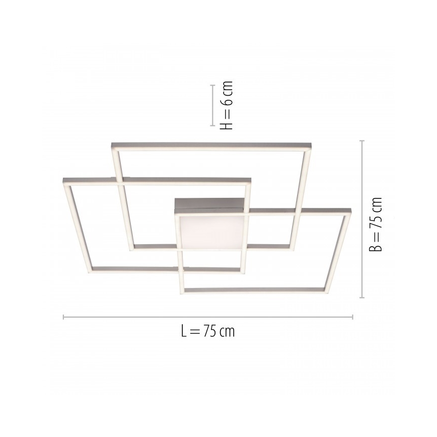Leuchten Direkt 14713-55 - LED Dimmable πλαφονιέρα οροφής ASMIN LED/45W/230V 3000-5000K + τηλεχειριστήριο