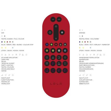 Leuchten Direkt 14742-16 - LED RGB Dimmable φωτιστικό οροφής JUPI LOLASMART LED/18W/230V Tuya 2700-5000K + τηλεχειριστήριο