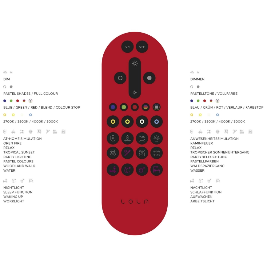 Leuchten Direkt 14742-16 - LED RGB Dimmable φωτιστικό οροφής JUPI LOLASMART LED/18W/230V Tuya 2700-5000K + τηλεχειριστήριο