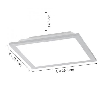 Leuchten Direkt 14754-21- LED Dimmable φωτιστικό οροφής FLAT LED/20W/230V 2700K-5000K + τηλεχειριστήριο