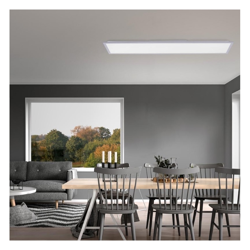 Leuchten Direkt 14757-21- LED Dimmable πάνελ πλαφονιέρα FLAT LED/36W/230V 2700-5000K silver + τηλεχειριστήριο