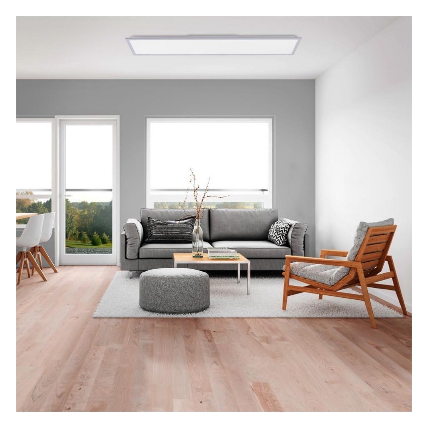 Leuchten Direkt 14757-21- LED Dimmable πάνελ πλαφονιέρα FLAT LED/36W/230V 2700-5000K silver + τηλεχειριστήριο
