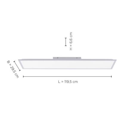 Leuchten Direkt 14757-21- LED Dimmable πάνελ πλαφονιέρα FLAT LED/36W/230V 2700-5000K silver + τηλεχειριστήριο