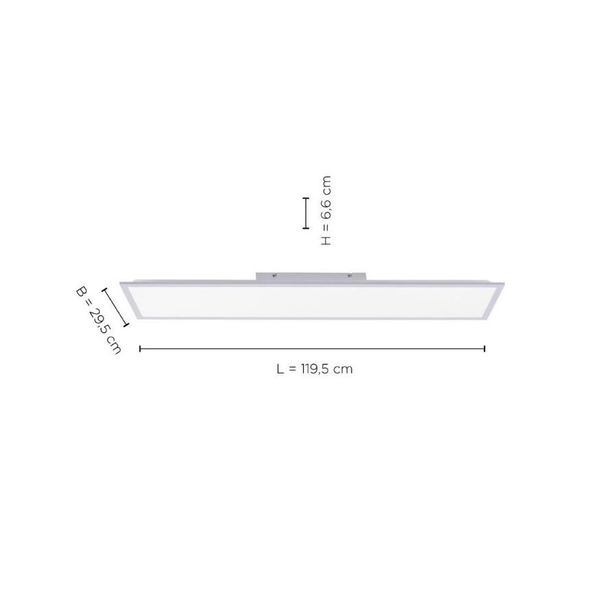 Leuchten Direkt 14757-21- LED Dimmable πάνελ πλαφονιέρα FLAT LED/36W/230V 2700-5000K silver + τηλεχειριστήριο