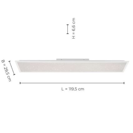 Leuchten Direkt 14762-16 - LED Dimmable φωτιστικό STARRYFLAT LED/36W/230V + RC