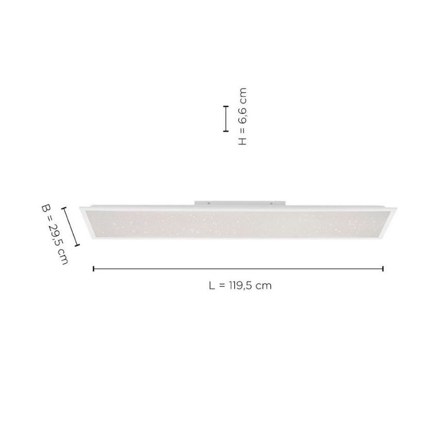 Leuchten Direkt 14762-16 - LED Dimmable φωτιστικό STARRYFLAT LED/36W/230V + RC