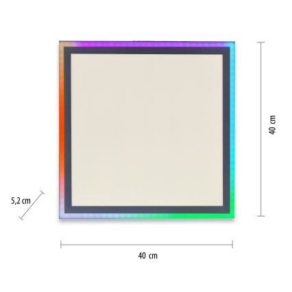 Leuchten Direkt 14900-16 - LED RGB dimmable φωτιστικό οροφής EDGING LED/24W/230V + τηλεχειριστήριο