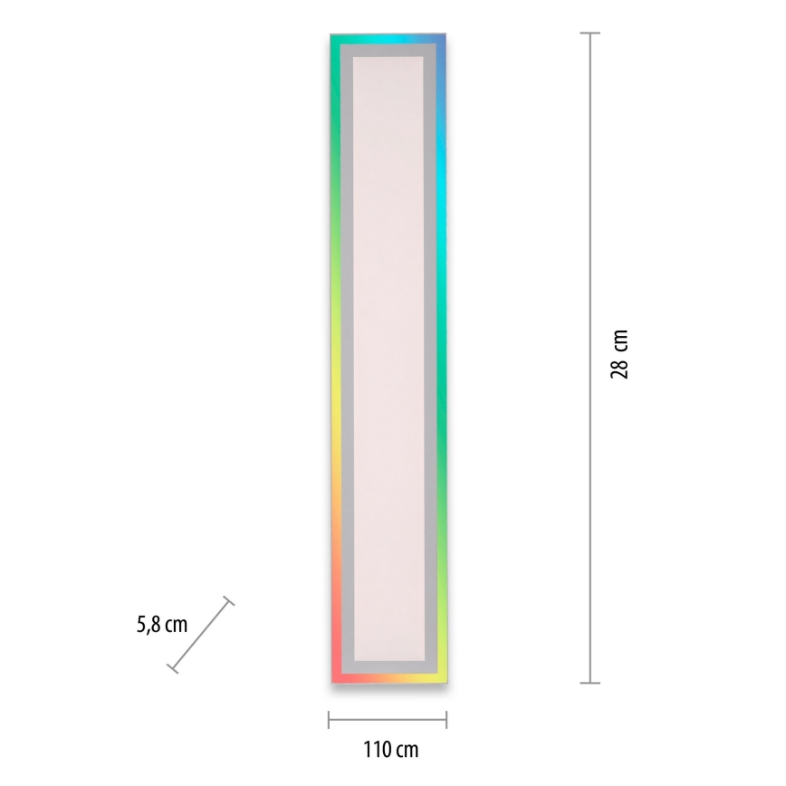 Leuchten Direkt 14901-16 - LED RGB Dimmable φωτιστικό οροφής EDGING LED/24W/230V + τηλεχειριστήριο