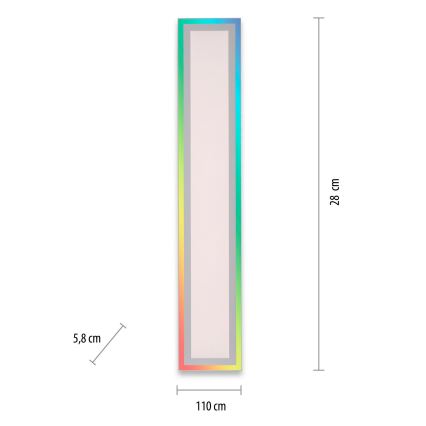 Leuchten Direkt 14901-16 - LED RGB Dimmable φωτιστικό οροφής EDGING LED/24W/230V + τηλεχειριστήριο