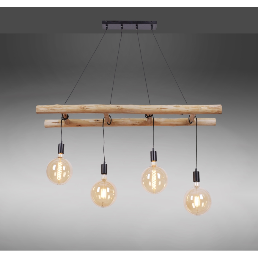 Leuchten Direkt 15025-18 - Κρεμαστό φωτιστικό οροφής EDGAR 4xE27/60W/230V ευκάλυπτοε