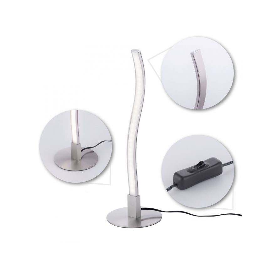 Leuchten Direkt 15128-55 - LED Επιτραπέζια λάμπα WAWE LED/3W/230V ματ χρώμιο