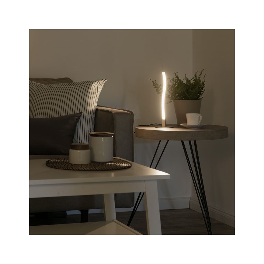 Leuchten Direkt 15128-55 - LED Επιτραπέζια λάμπα WAWE LED/3W/230V ματ χρώμιο