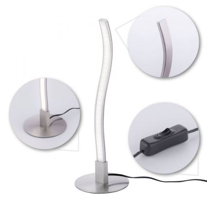 Leuchten Direkt 15128-55 - LED Επιτραπέζια λάμπα WAWE LED/3W/230V ματ χρώμιο