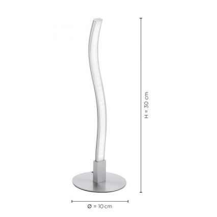 Leuchten Direkt 15128-55 - LED Επιτραπέζια λάμπα WAWE LED/3W/230V ματ χρώμιο