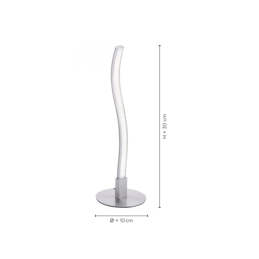 Leuchten Direkt 15128-55 - LED Επιτραπέζια λάμπα WAWE LED/3W/230V ματ χρώμιο