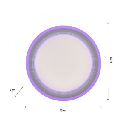 Leuchten Direkt 15152-16 - Φωτιστικό οροφής LED RGBW Dimmable SPHERIC LED/18W/230V + τηλεχειριστήριο