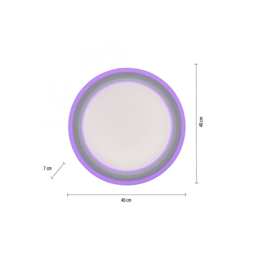 Leuchten Direkt 15152-16 - Φωτιστικό οροφής LED RGBW Dimmable SPHERIC LED/18W/230V + τηλεχειριστήριο