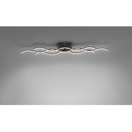 Leuchten Direkt 15166-18 - LED Πλαφονιέρα πολύφωτο WAWE LED/28W/230V μαύρο