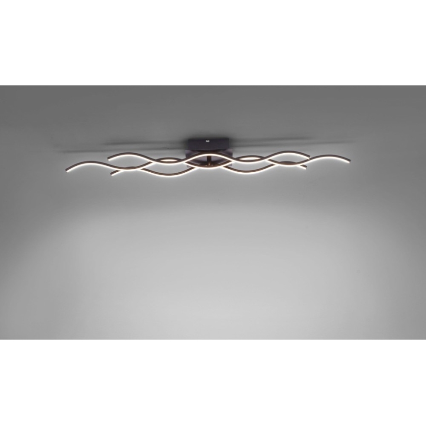 Leuchten Direkt 15166-18 - LED Πλαφονιέρα πολύφωτο WAWE LED/28W/230V μαύρο