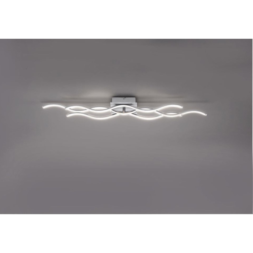 Leuchten Direkt 15166-55 - LED Πλαφονιέρα πολύφωτο WAWE LED/28W/230V ματ χρώμιο