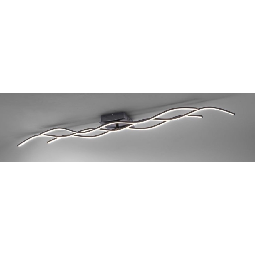 Leuchten Direkt 15167-18-LED Πλαφονιέρα πολύφωτο WAWE 2xLED/12,5W/230V+1xLED/17W μαύρο