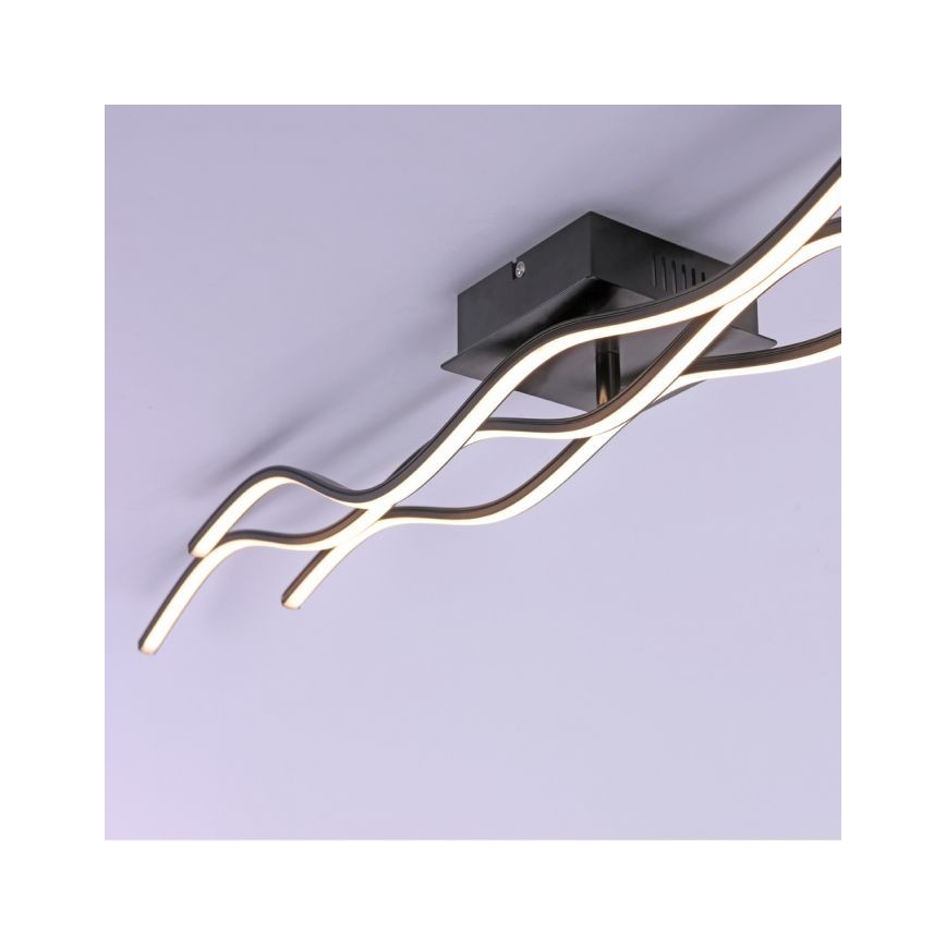 Leuchten Direkt 15167-18-LED Επιφανειακό φωτιστικό οροφής WAWE 2xLED/12,5W/230V+LED/17W μαύρο