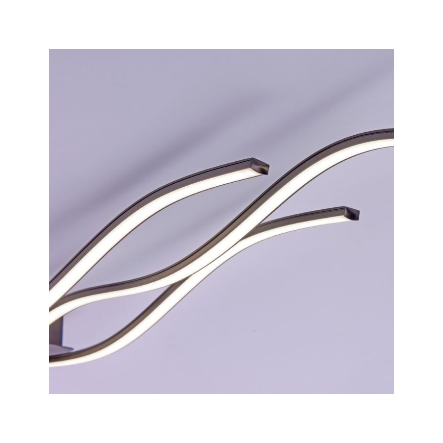 Leuchten Direkt 15167-18-LED Επιφανειακό φωτιστικό οροφής WAWE 2xLED/12,5W/230V+LED/17W μαύρο