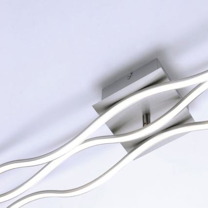 Leuchten Direkt 15167-55 - LED επικαθήμενο φωτιστικό οροφής WAWE 2xLED/12,5W/230V+LED/17W ματ χρώμιο