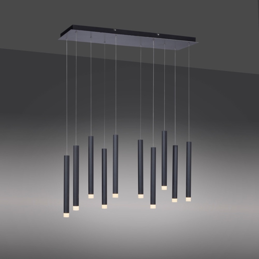 Leuchten Direkt 15206-18 - Πολύφωτο LED 10xLED/4,8W/230V μαύρο