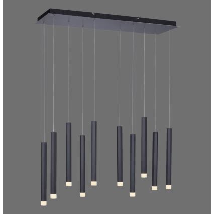 Leuchten Direkt 15206-18 - Πολύφωτο LED 10xLED/4,8W/230V μαύρο