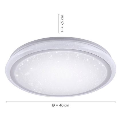 Leuchten Direkt 15220-16 - LED RGB Dimmable φωτιστικό οροφής LUISA LED/28W/230V + τηλεχειριστήριο