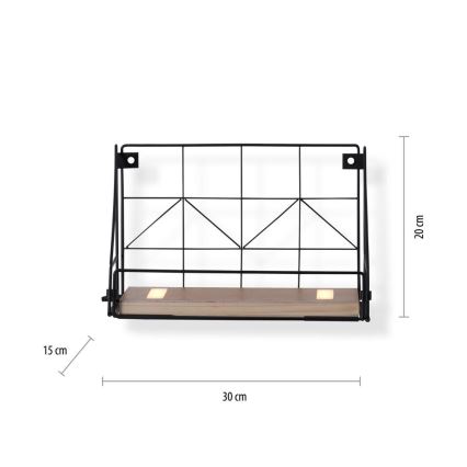 Leuchten Direkt 15276-18 - Ράφι με φωτισμό LED BOARD 2xLED/1,75W/230V 30 cm ευκάλυπτος