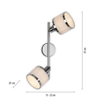 Leuchten Direkt 15372-17 - Φωτιστικό σποτ ACCOR 2xE14/25W/230V