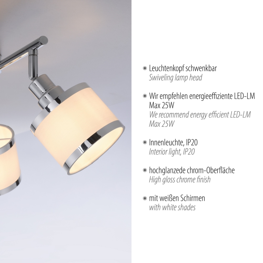 Leuchten Direkt 15373-17 - Φωτιστικό σποτ ACCOR 3xE14/25W/230V