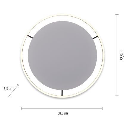 Leuchten Direkt 15392-13 - Φωτιστικό οροφής LED Dimmable RITUS LED/30W/230V μαύρο