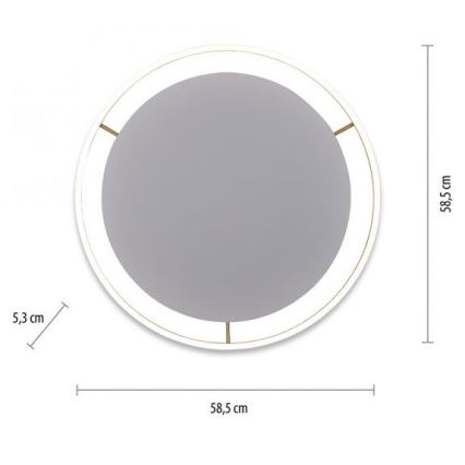 Leuchten Direkt 15392-60 - LED Dimmable φωτιστικό οροφής RITUS LED/30W/230V χάλκινο