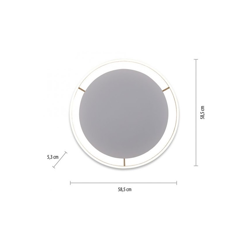 Leuchten Direkt 15392-60 - LED Dimmable φωτιστικό οροφής RITUS LED/30W/230V χάλκινο