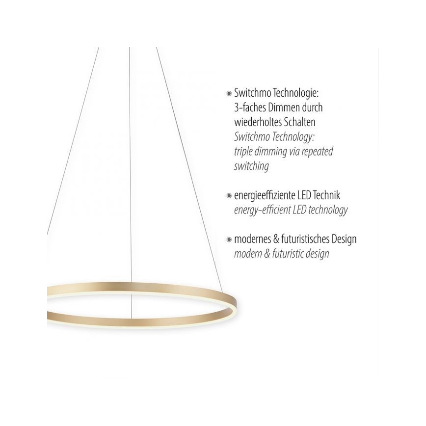 .Leuchten Direkt 15394-60 - LED Dimmable κρεμαστό φωτιστικό οροφής RITUS LED/30W/230V